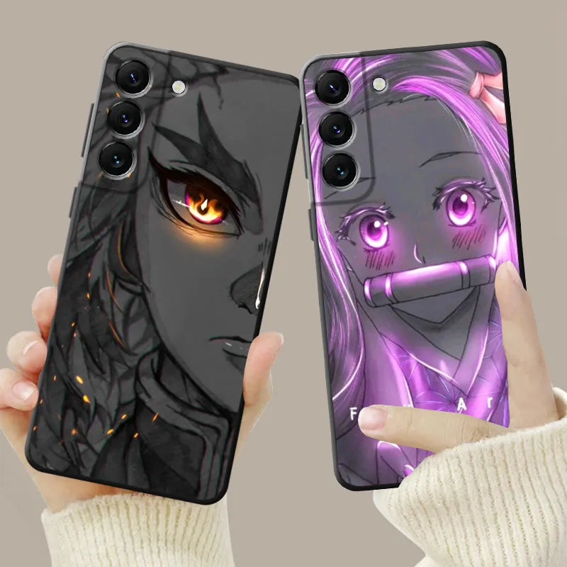 Anime Demon Slayer Muichiro Tokito Bright Eyes Drawing Samsung Galaxy Series Phone Case