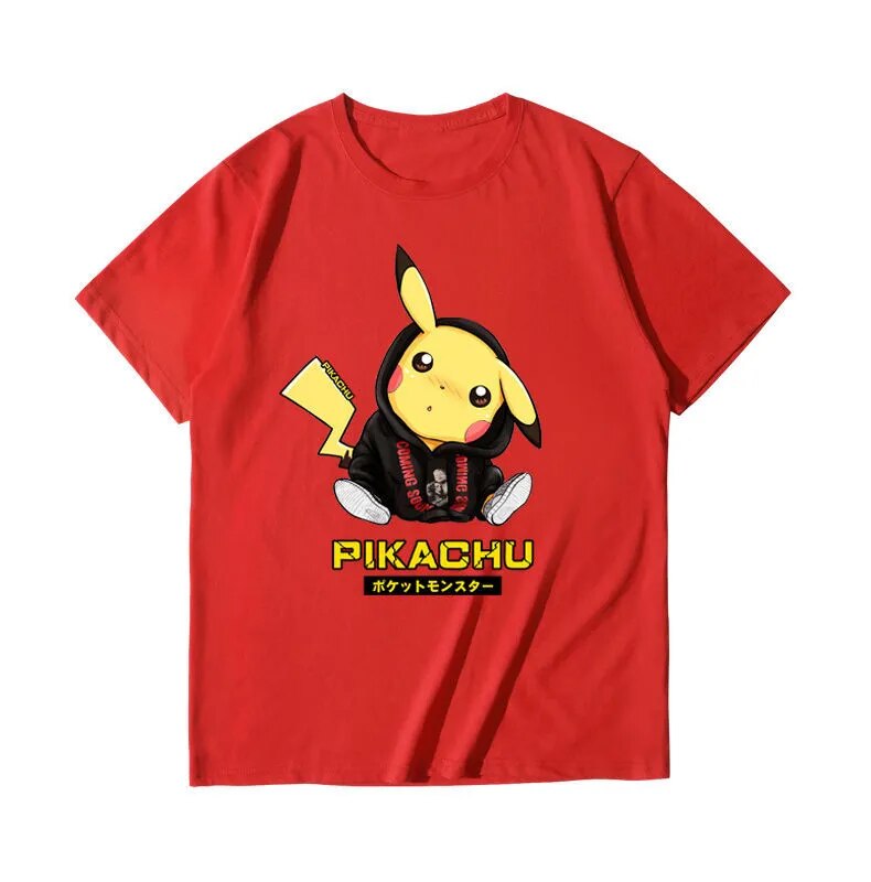 New Summer Pokemon Pikachu Funny Short Sleeve T shirt