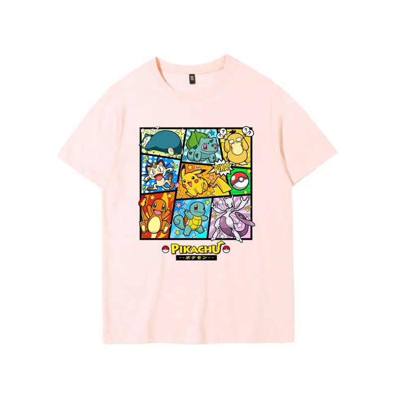Anime Pokemon Pikachu Short Sleeve T shirt