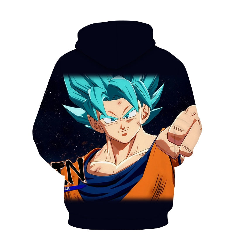 Dragon Ball Super Saiyan Goku God All-Over Print Hoodie