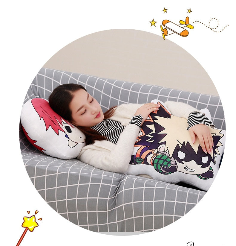 My Hero Academia Midoriya Izuku Bakugou Katsuki Todoroki Shouto Pillow Doll