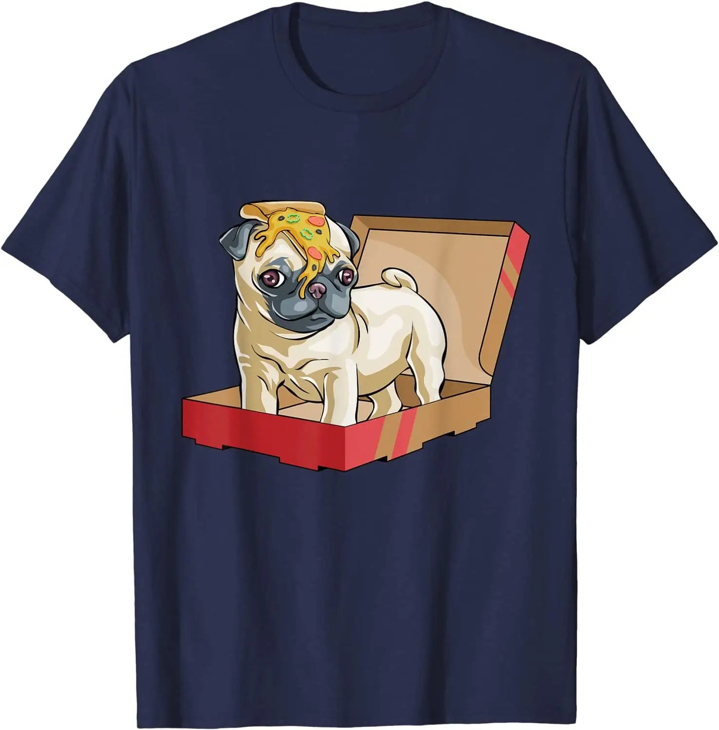Funny Pug Shirt Dog Puppy Pizza Box T Shirt