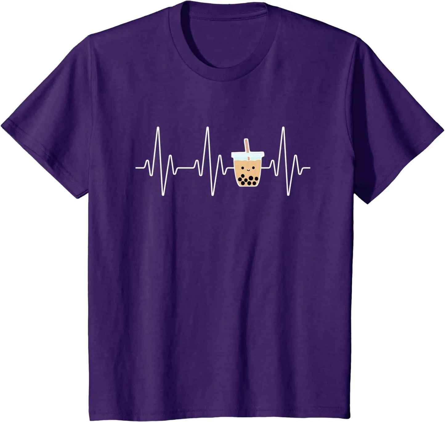 Cute Heartbeat Bubble Tea Boba Milk Tea T Shirt