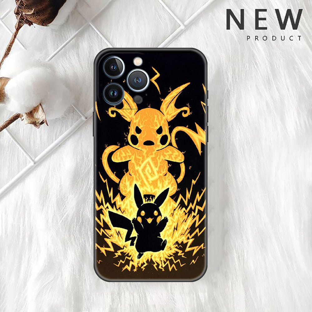 Anime Pokemon Pikachu Raichu Evolution Iphone Phone Case