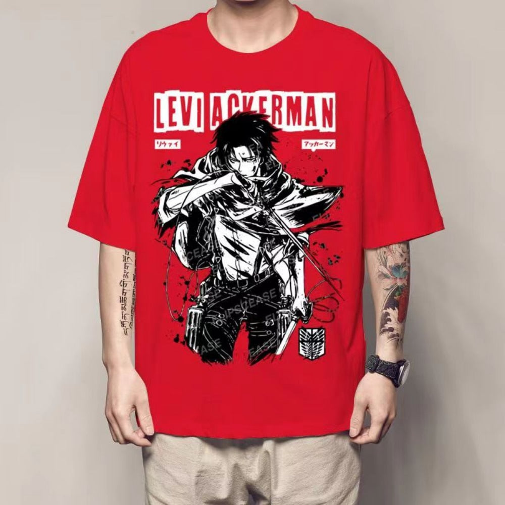 Anime Attack on Titan Levi Ackerman Unisex T shirt