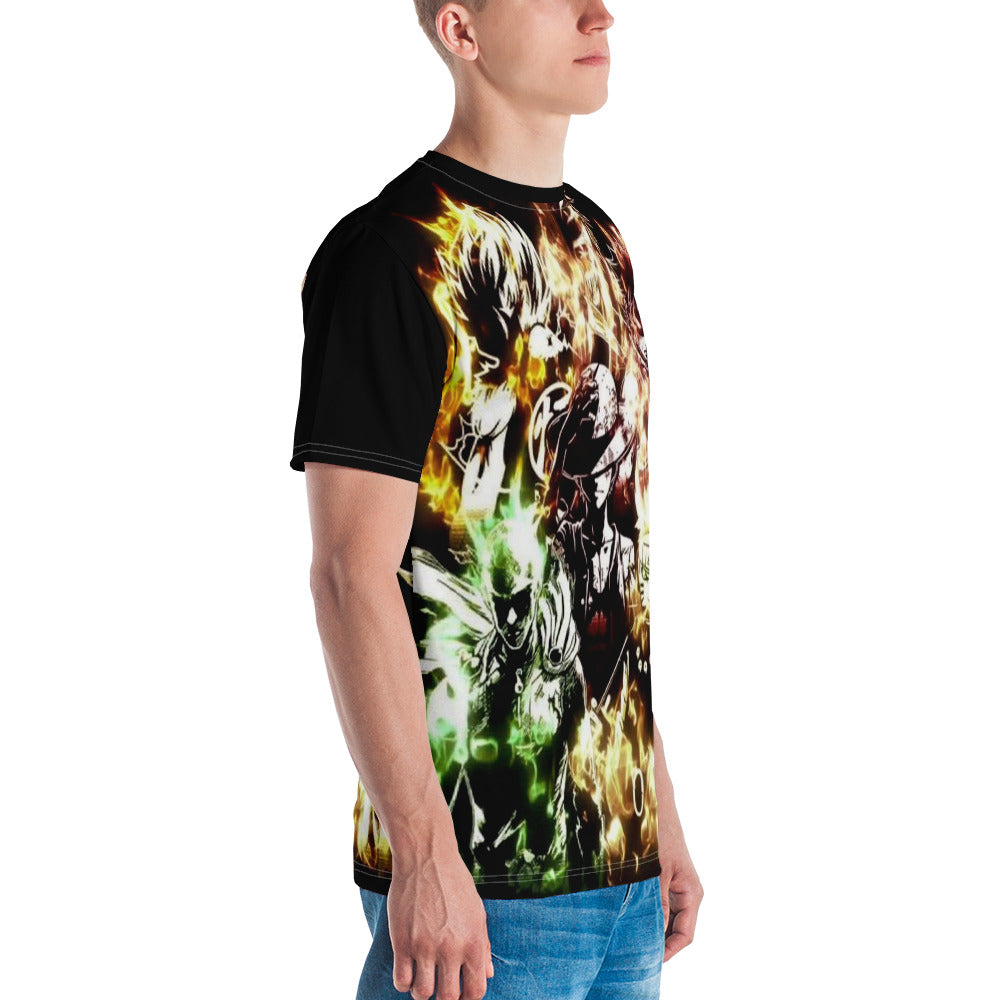 Goku, Naruto, Luffy, Saitama, Ichigo, Natsu Anime All-Over Print T shirt
