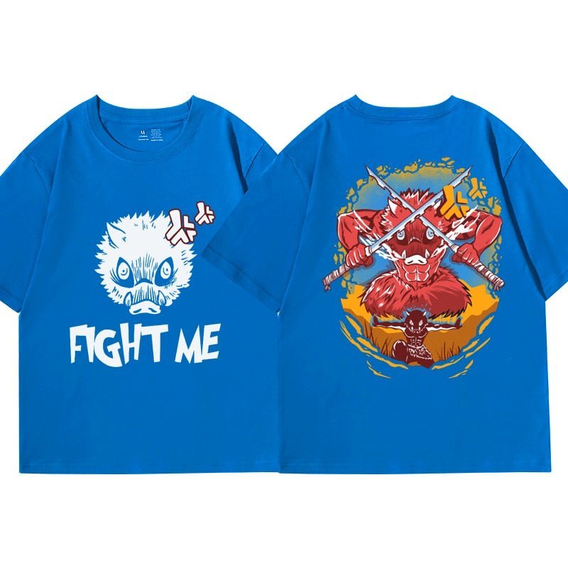 Anime Demon Slayer Kimetsu No Yaiba Funny Boar Head Inosuke T Shirt - KataMoon
