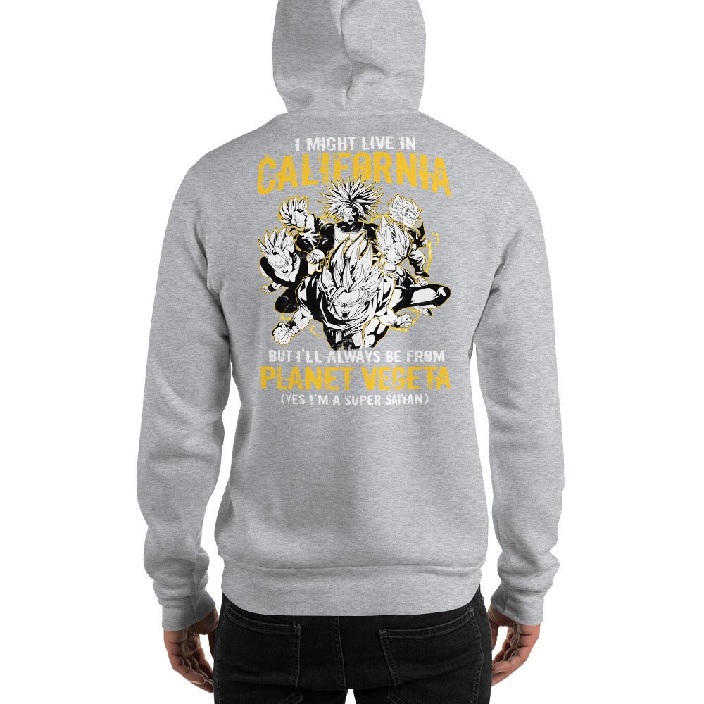 Dragon Ball Super Saiyan Vegeta Planet California Hoodie - KM0120HO - KataMoon