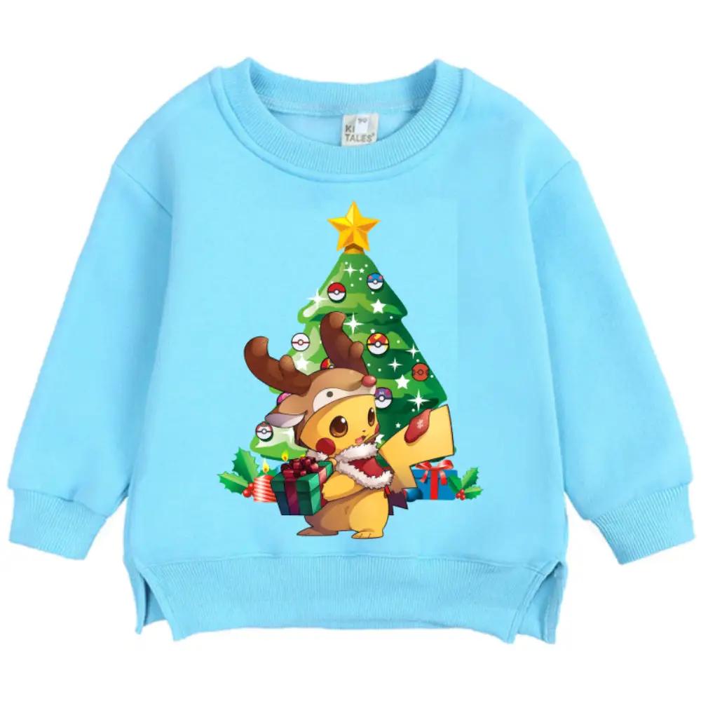 Christmas Tree Deer Cosplay Pikachu Kid Sweatshirt