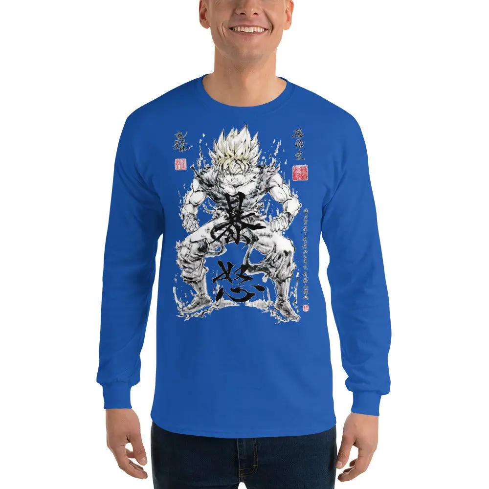 Dragon Ball Super Saiyan Goku Ink Painting Long Sleeve Shirt - LS0003