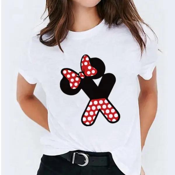 Minnie Mouse Alphabet Women t shirt