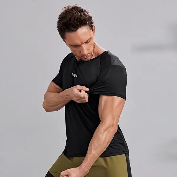 Men Running NASA logo T Shirt