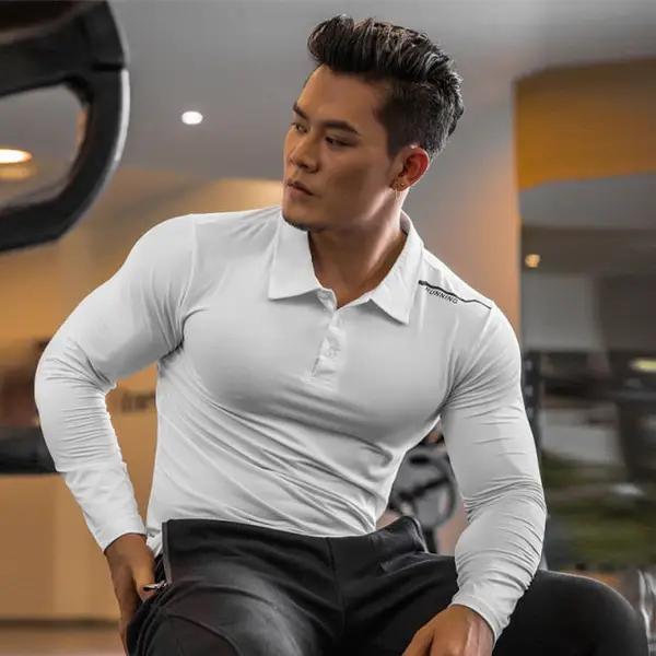 Mens Gym Fitness Running Long Sleeves