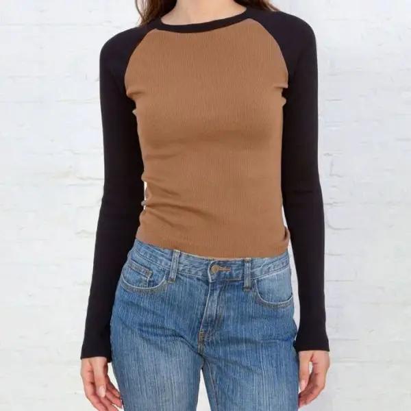 Streetwear Neck Long Sleeve T Shirt