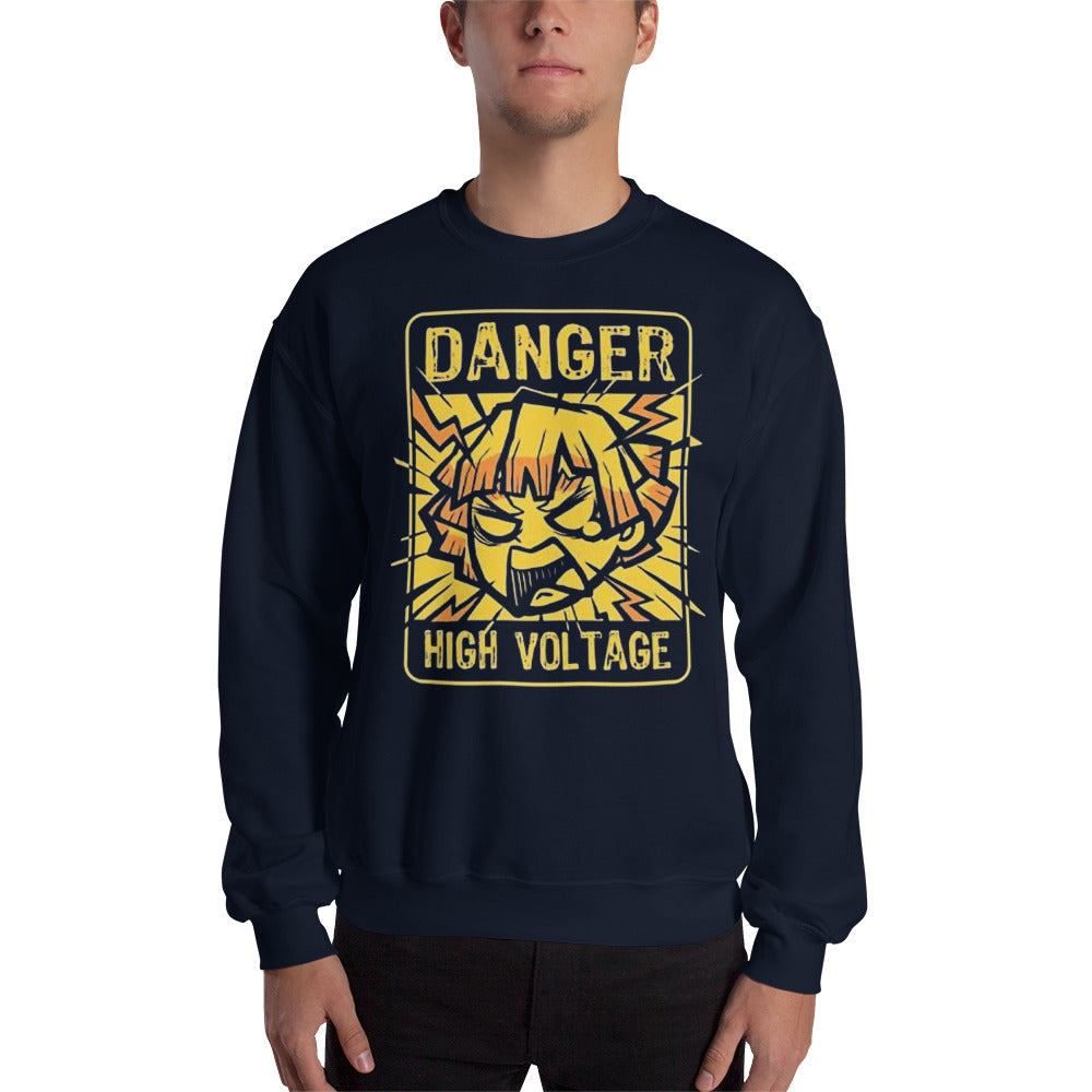 Demon Slayer Kimetsu No Yaiba Zenitsu High Voltage Navy Sweatshirt