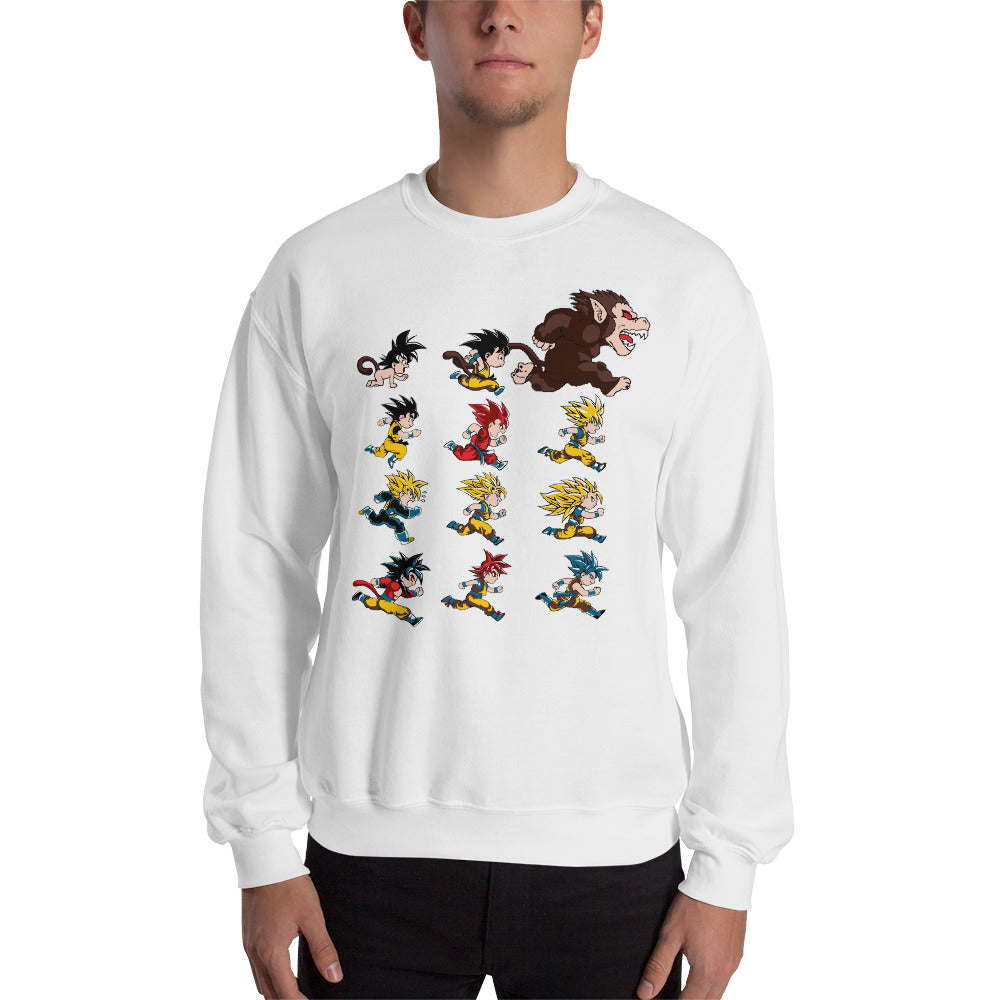Dragon Ball Super Saiyan Evolution Of Goku White Sweatshirt
