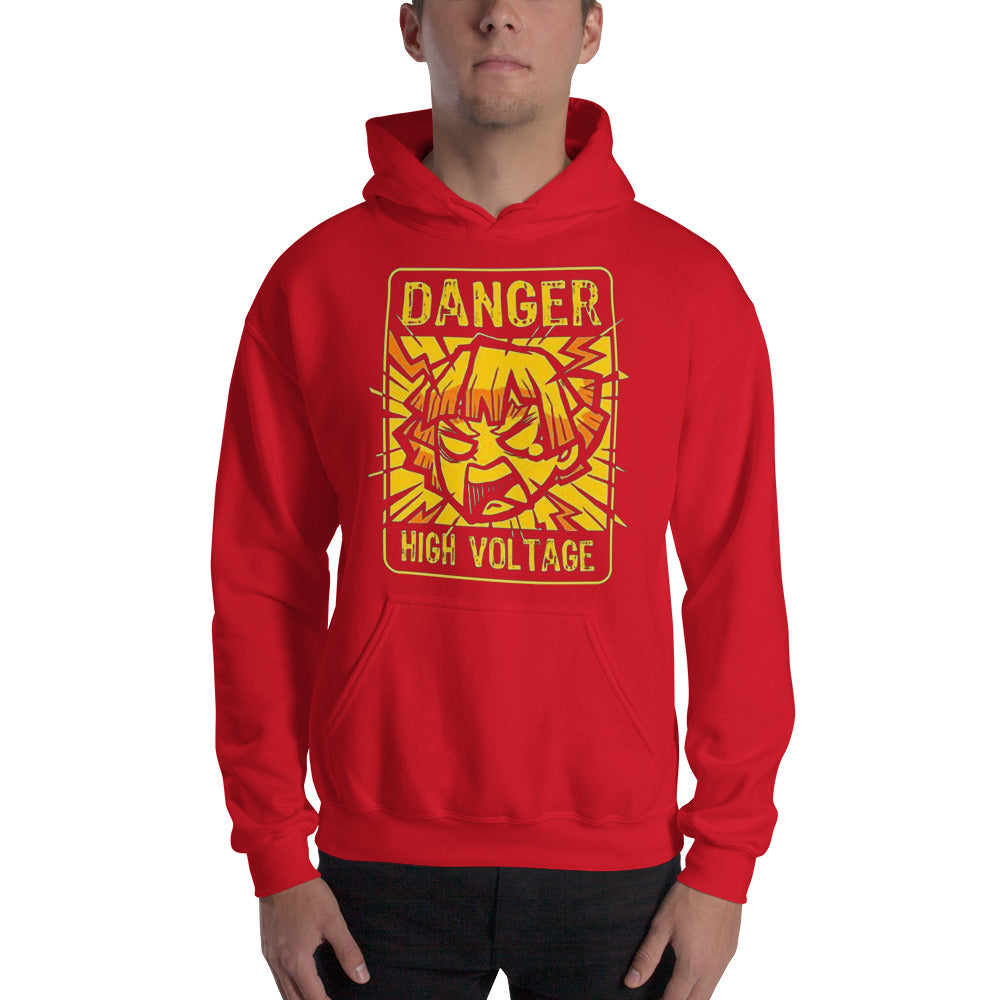 Demon Slayer Kimetsu No Yaiba Zenitsu High Voltage Hoodie Red