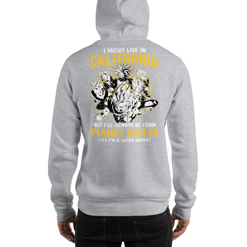Dragon Ball Super Saiyan Vegeta Planet California Hoodie - KM0120HO