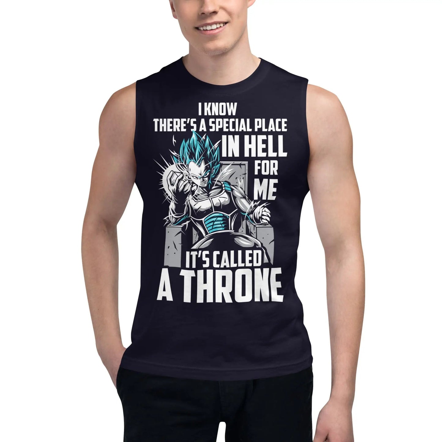 Dragon Ball Super Saiyan Vegeta God A Throne Tank Top - TT0033