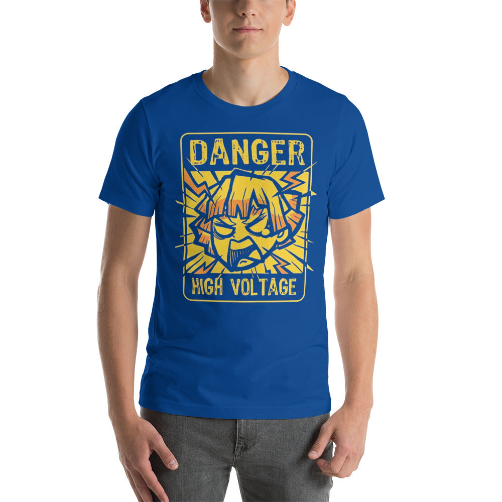 Demon Slayer Kimetsu No Yaiba Zenitsu High Voltage Blue T Shirt