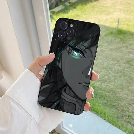 Demon Slayer Giyu Tomioka Bright Eyes Drawing iPhone Phone Case