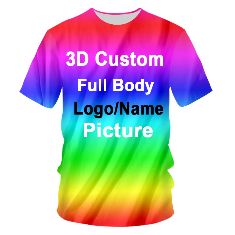 Custom 3D All-over print T Shirt - Your OWN Design, Photos