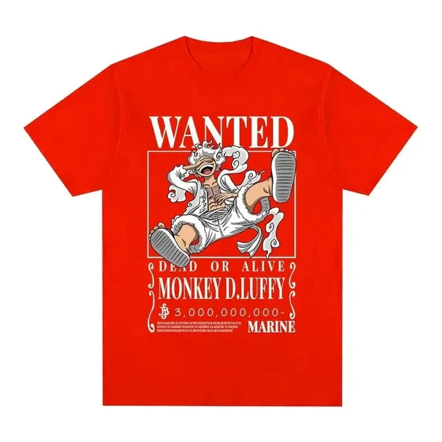 One Piece Luffy Wanted Gear 5 T shirt