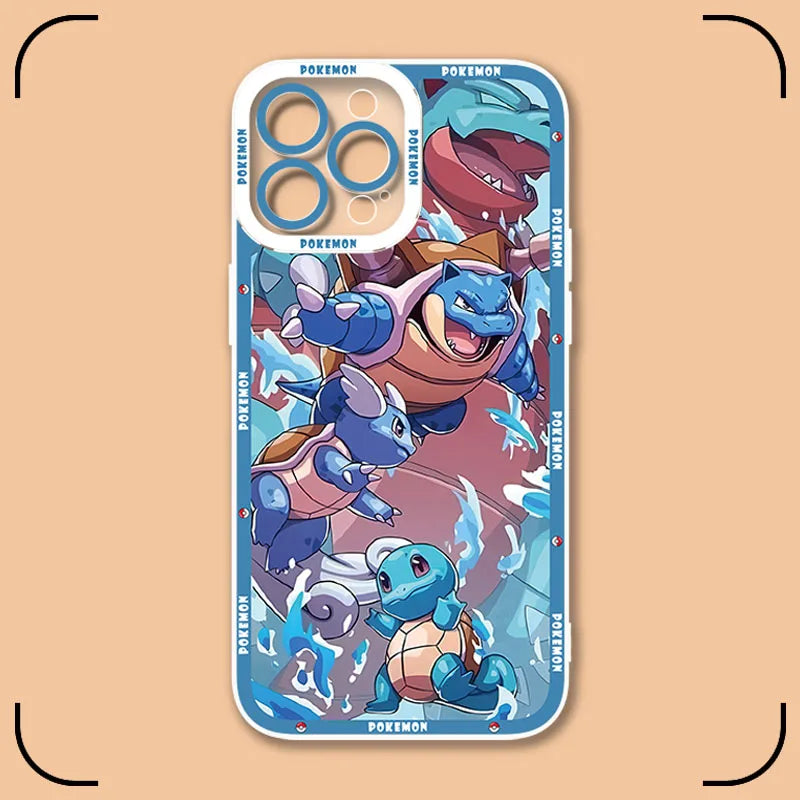 Pokemon Squirtle Evolution Soft Silicone iPhone Case