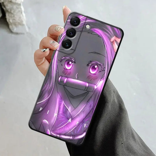 Demon Slayer Nezuko Kamado Bright Eyes Drawing Samsung Galaxy Series Phone Case
