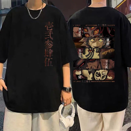 Anime Demon Slayer Kokushibo Douma Akaza Hantengu Gyokko T shirt