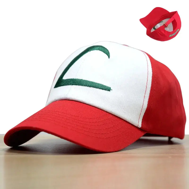 Anime Ash Ketchum Cosplay Unisex Embroidery Baseball Cap