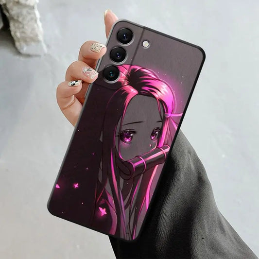 Anime Demon Slayer Nezuko Kamado Bright Eyes Drawing Samsung Galaxy Series Phone Case