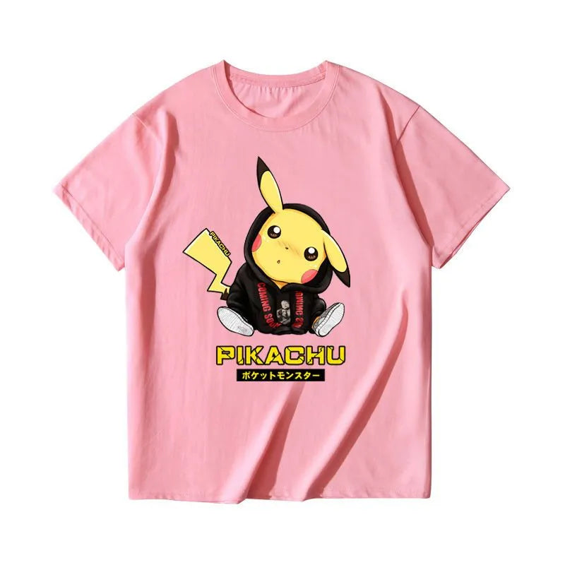 New Summer Pokemon Pikachu Funny Short Sleeve T shirt