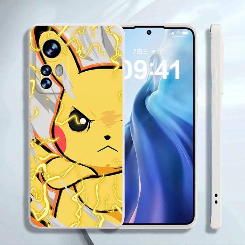 Pokemon Pikachu Liquid Silicone Phone Case for Samsung Galaxy