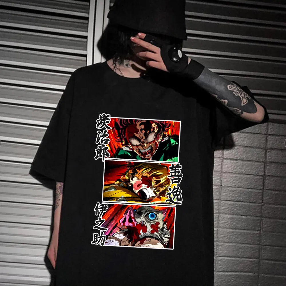 Demon Slayer Tanjiro Zenitsu Inosuke Anime T Shirt