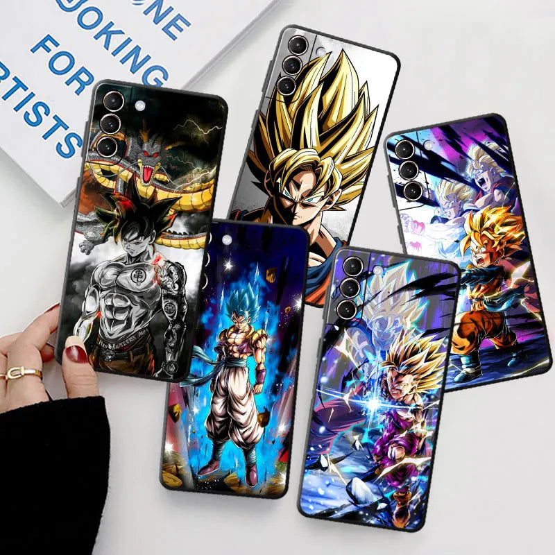 Super Saiyan Dragons Balls Goku Spirit Bomb Phone Case for Samsung Galaxy Series