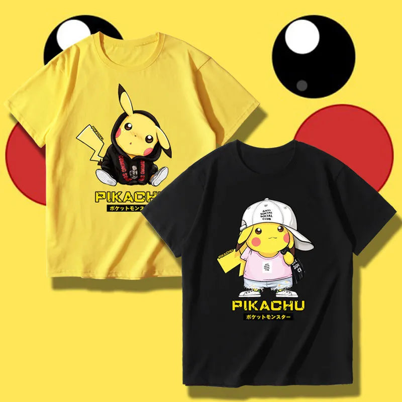 New Summer Pokemon Pikachu Funny Short Sleeve T shirt