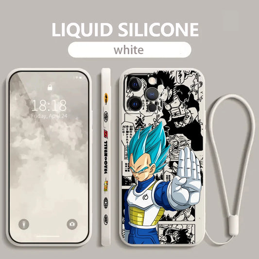 Super Saiyan Vegetas God DBZ-Dragons Balls iPhone Case - White