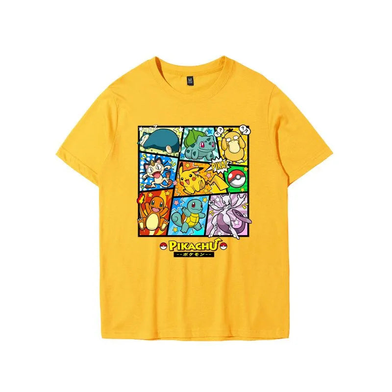 Anime Pokemon Pikachu Short Sleeve T shirt