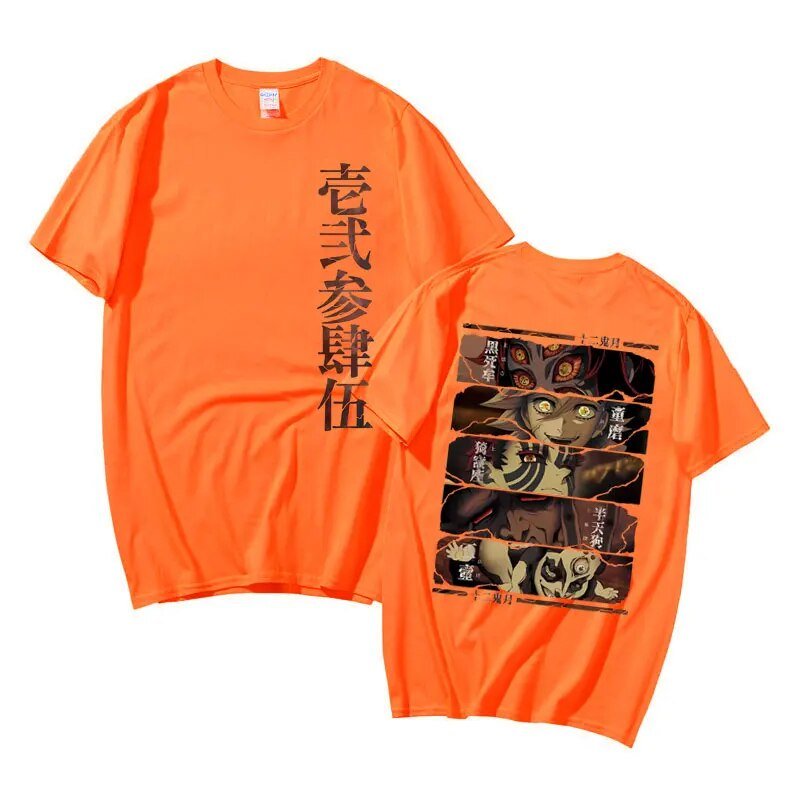 Anime Demon Slayer Kokushibo Douma Akaza Hantengu Gyokko T shirt - KataMoon