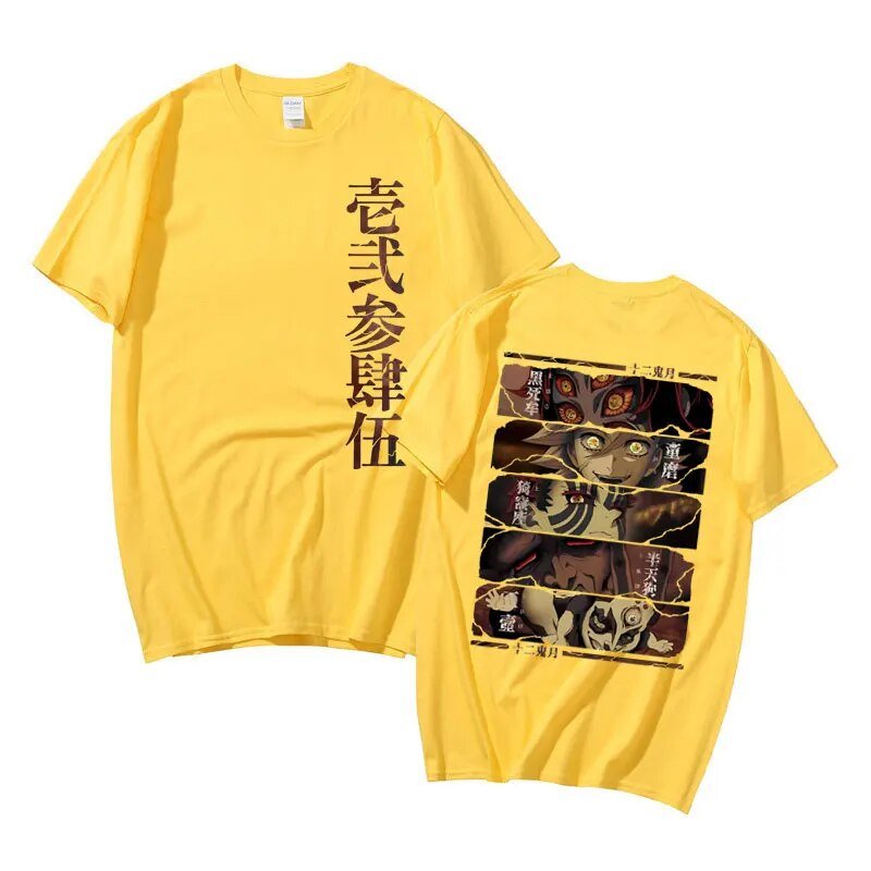 Anime Demon Slayer Kokushibo Douma Akaza Hantengu Gyokko T shirt - KataMoon