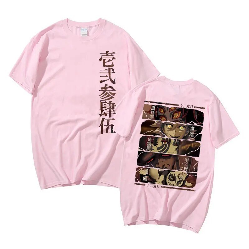 Anime Demon Slayer Kokushibo Douma Akaza Hantengu Gyokko T shirt - KataMoon