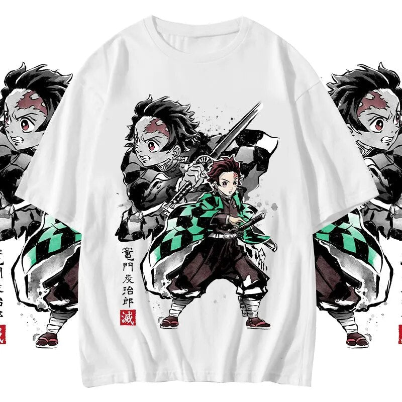 Anime Kimetsu No Yaiba Nezuko Tanjiro Inosuke Zenitsu Demon Slayer T Shirt - KataMoon
