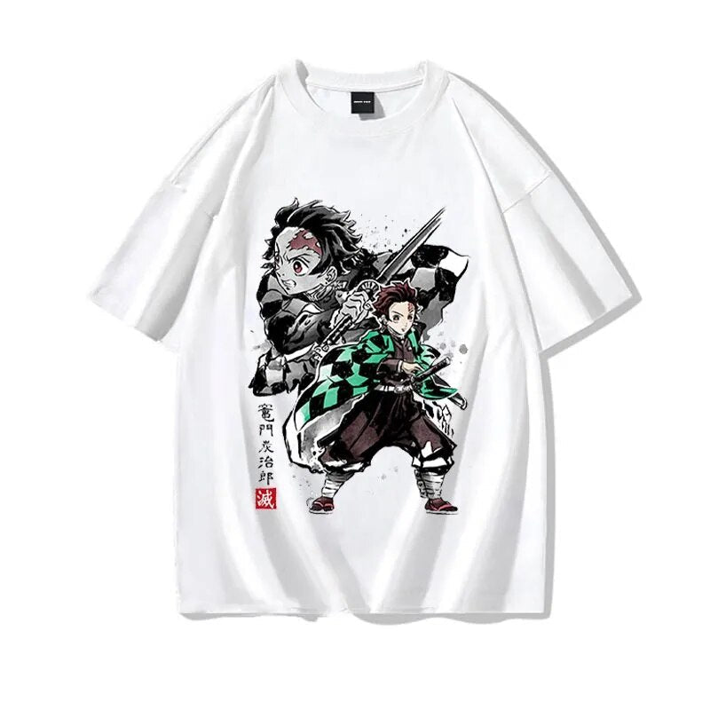 Anime Kimetsu No Yaiba Nezuko Tanjiro Inosuke Zenitsu Demon Slayer T Shirt - KataMoon