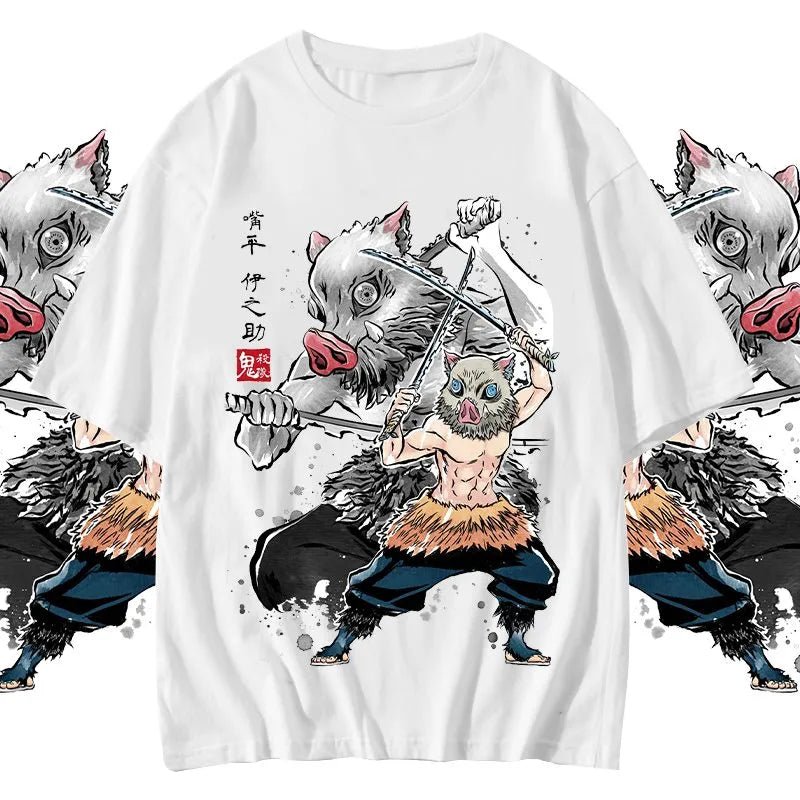 Anime Kimetsu No Yaiba Nezuko Tanjiro Inosuke Zenitsu Demon Slayer T Shirt - KataMoon