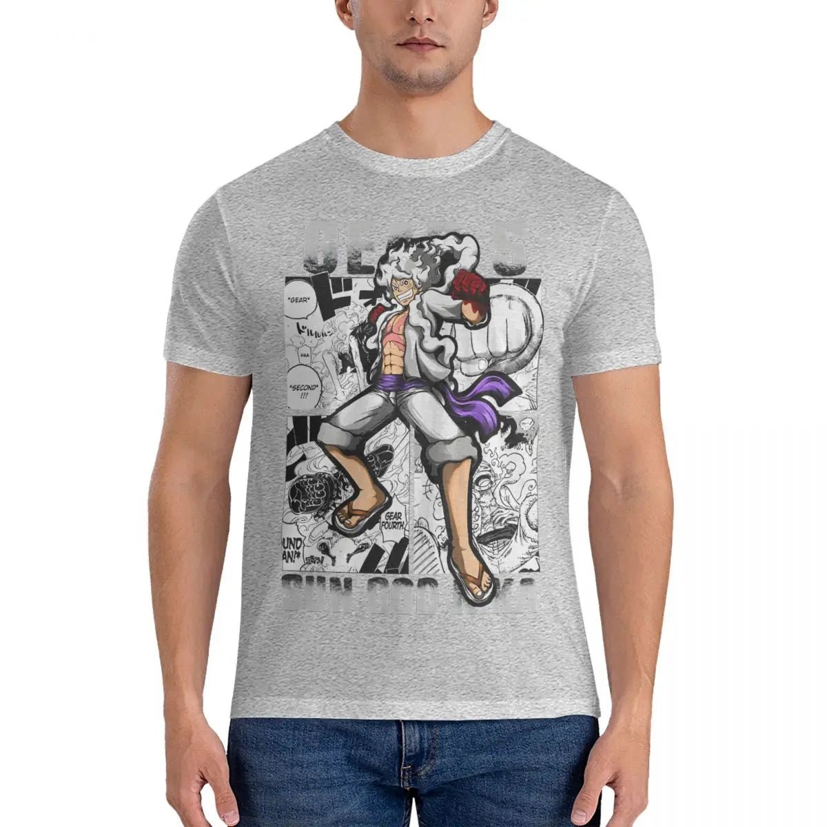 Anime One Piece Luffy Gear 5 Nika Short Sleeve T Shirt - KataMoon