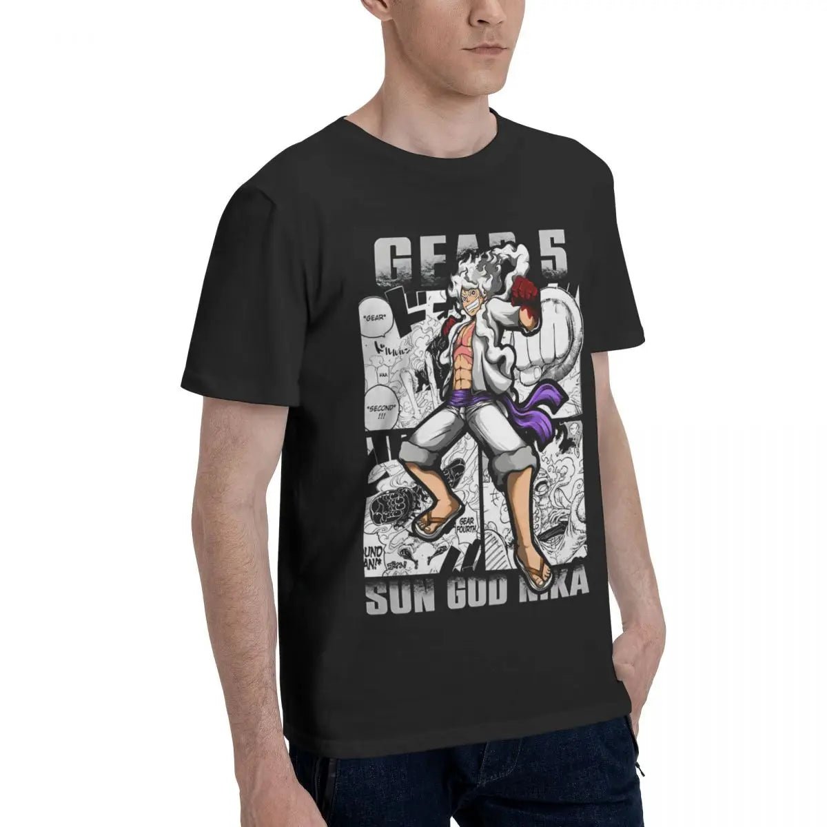 Anime One Piece Luffy Gear 5 Nika Short Sleeve T Shirt - KataMoon