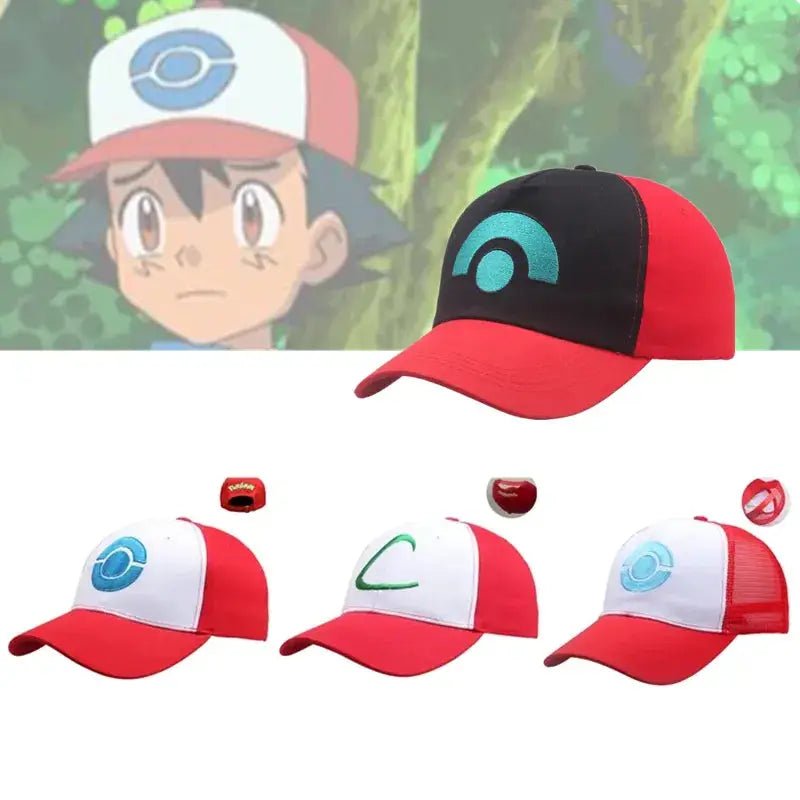 Anime Pokemon Ash Ketchum Cosplay Embroidery Baseball Cap - KataMoon