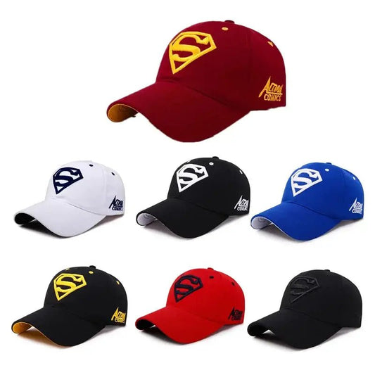 Anime Superhero Superman Embroidery Cosplay Costume Baseball Caps - KataMoon