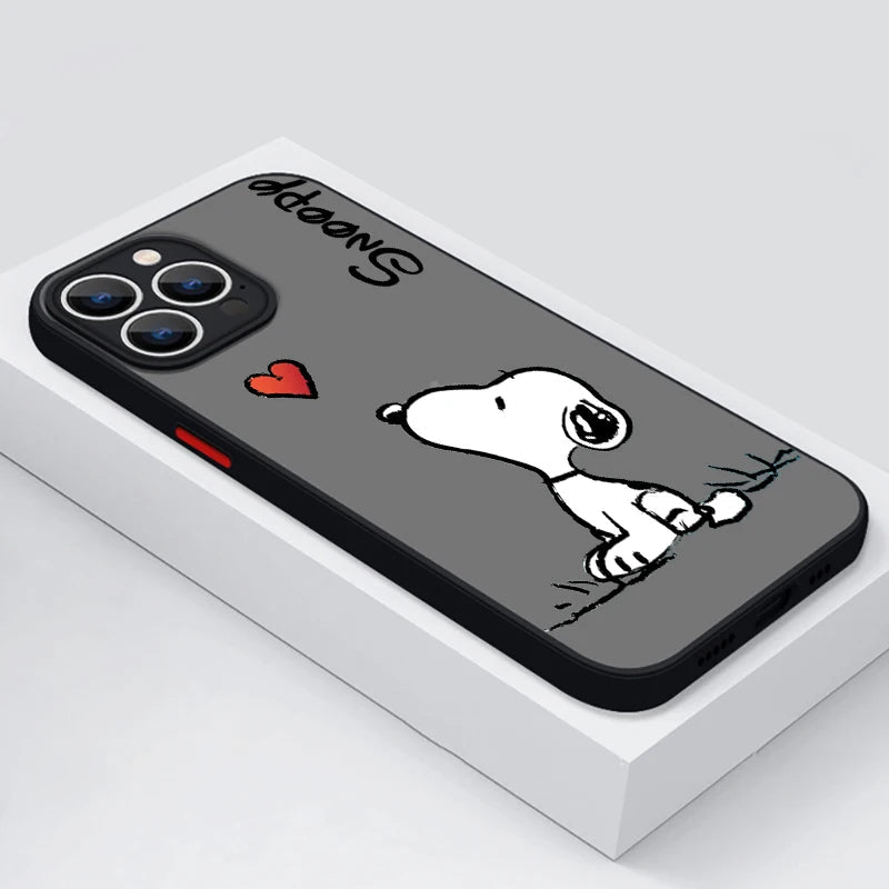 Cartoon Snoopy Translucent iPhone Case - KataMoon